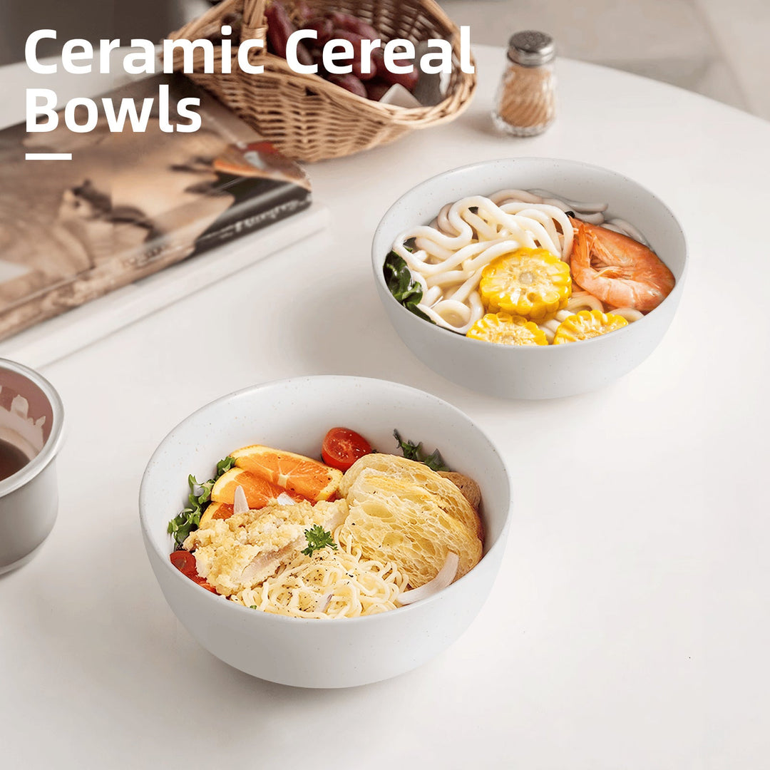 Ceramic Bowls For Kitchen, 27oz  Bowl Set Of 4  For Cereal, Salad, Pas