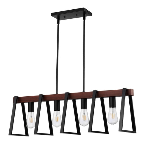 4-Light Kitchen Island Pendant Lights 60W Adjustable Dining Room Light