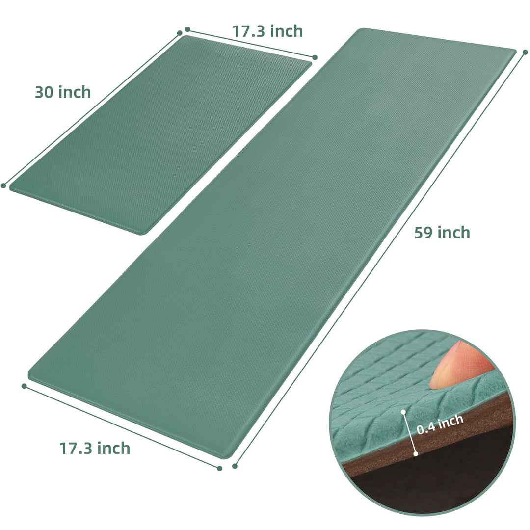 Kitchen Floor Mat Two-piece Set Of Non-slip, Waterproof And Easy To Sc