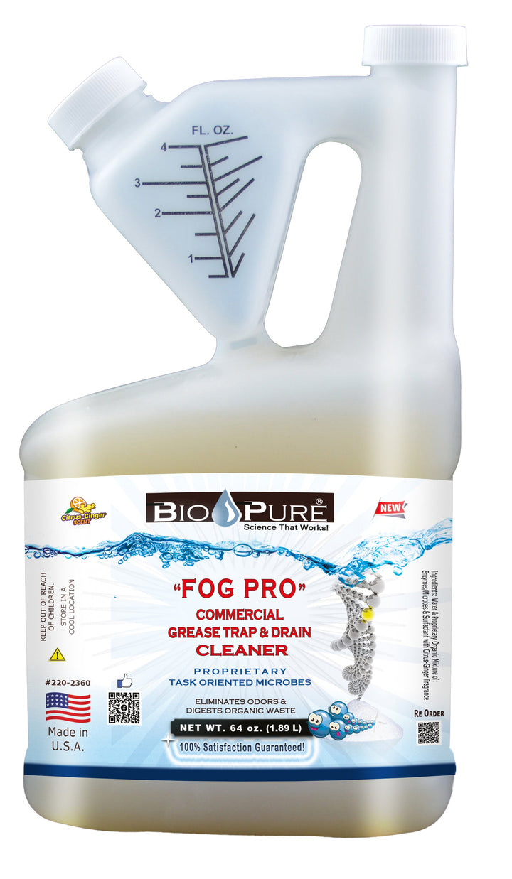 Bio-Pure FOG PRO LIQUID- Commercial Heavy Duty Restaurant Grease Trap