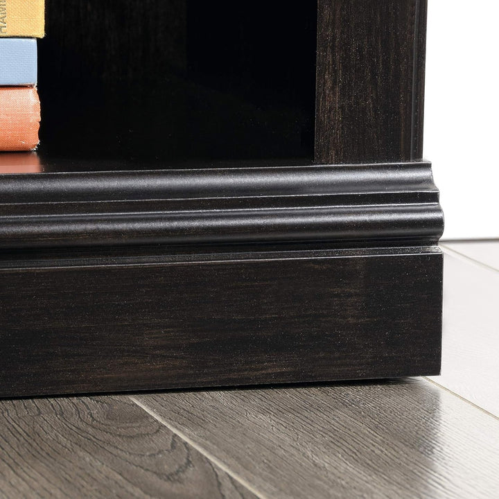 Three Tier Wooden Book Shelf Estate Black with Adjustable Shelves