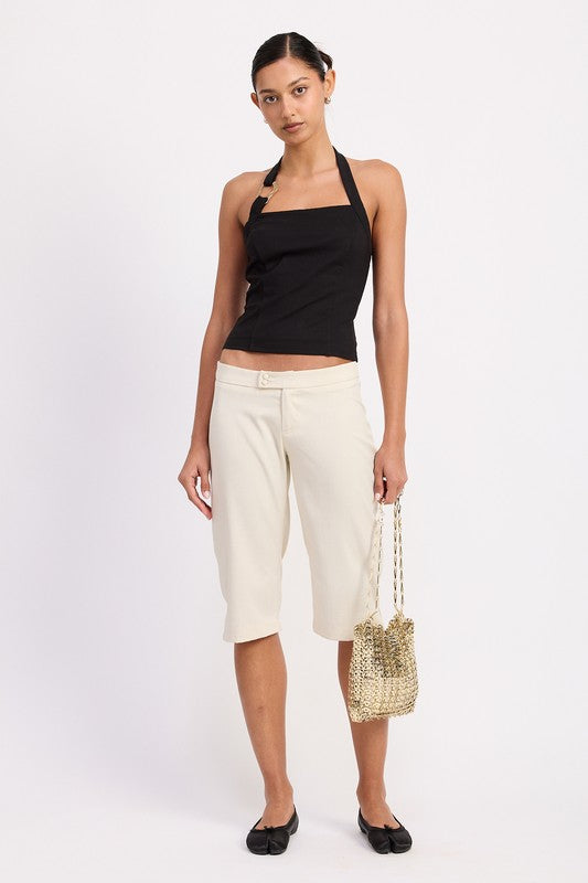 CHAIN LINK HALTER KNIT TOP