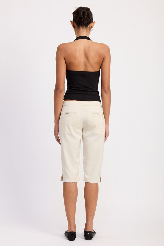 CHAIN LINK HALTER KNIT TOP