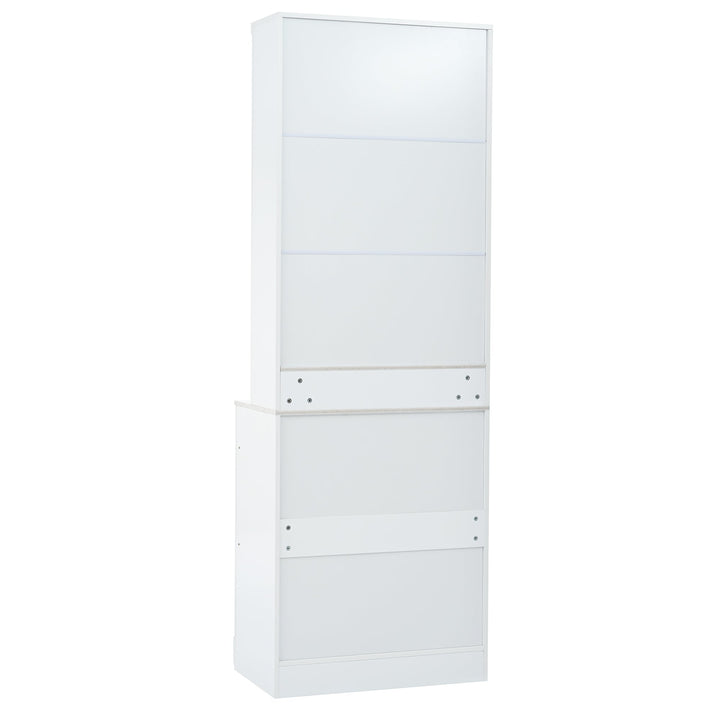 Modern 83.7inch High Kitchen Pantry, Freestanding Tall Kitchen Hutch