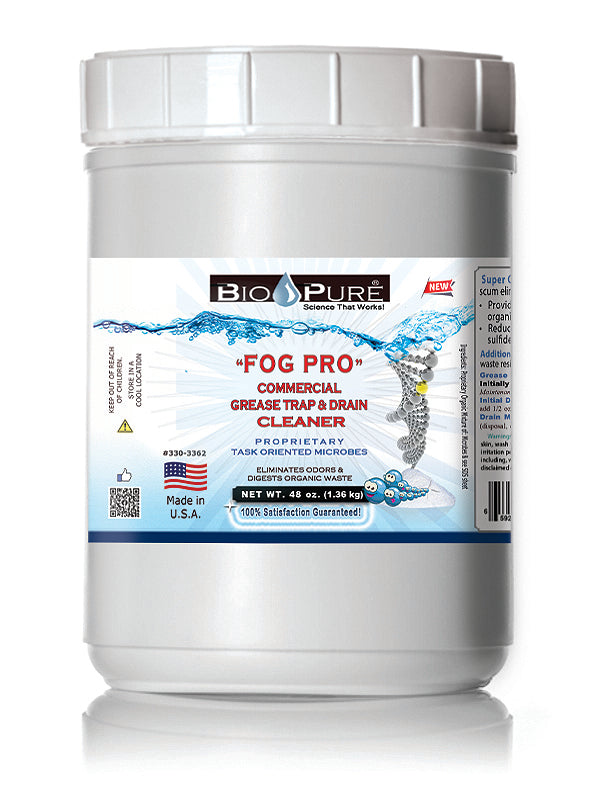 Bio-Pure FOG PRO POWDER - Commercial Heavy Duty Restaurant Grease Trap