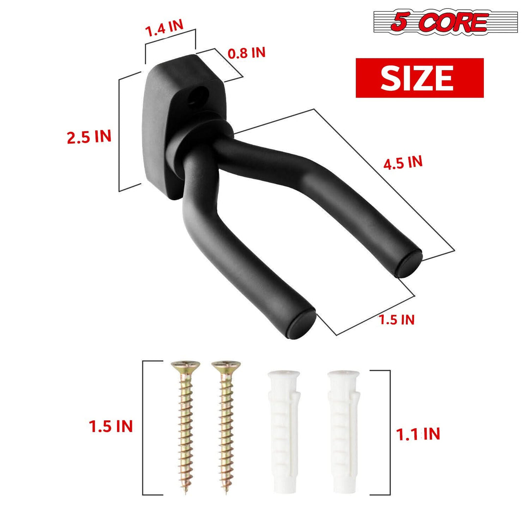5Core Guitar Wall Mount Hanger Display Wall Hook Soft Padding Holder