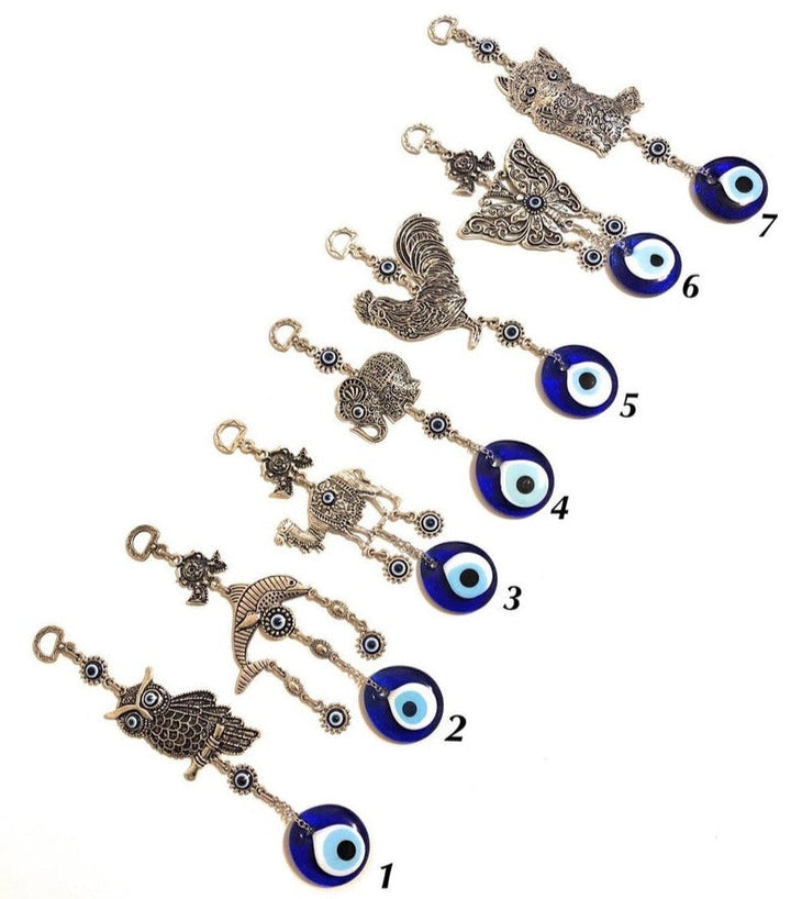 Evil eye metal wall hangings, Animal Wall Hangers