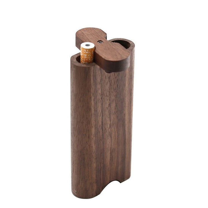 Wooden Dugout Pipe Self Cleaning Metal Bat Poker Smoking Pipe One