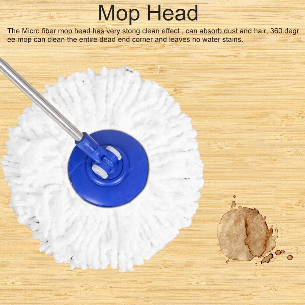 6 Pack Replacement Microfiber Mop Head Refill 360° Spin Easy Cleaning