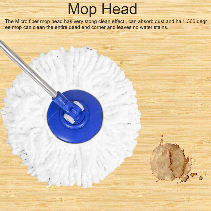 6 Pack Replacement Microfiber Mop Head Refill 360° Spin Easy Cleaning
