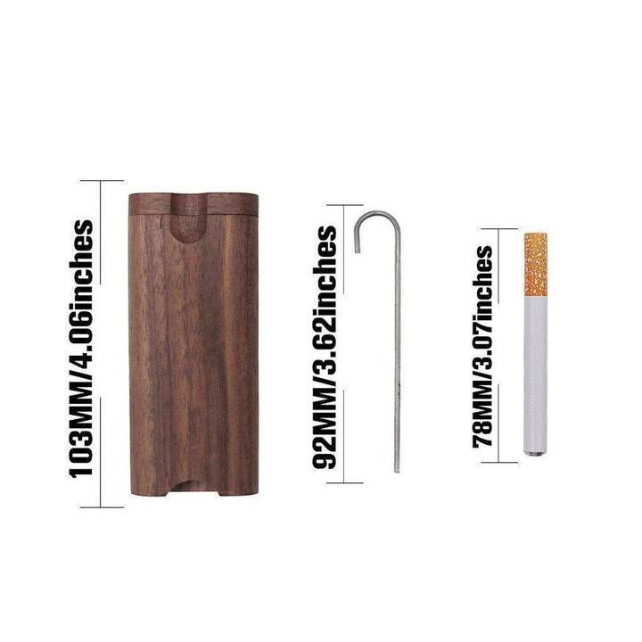 Wooden Dugout Pipe Self Cleaning Metal Bat Poker Smoking Pipe One