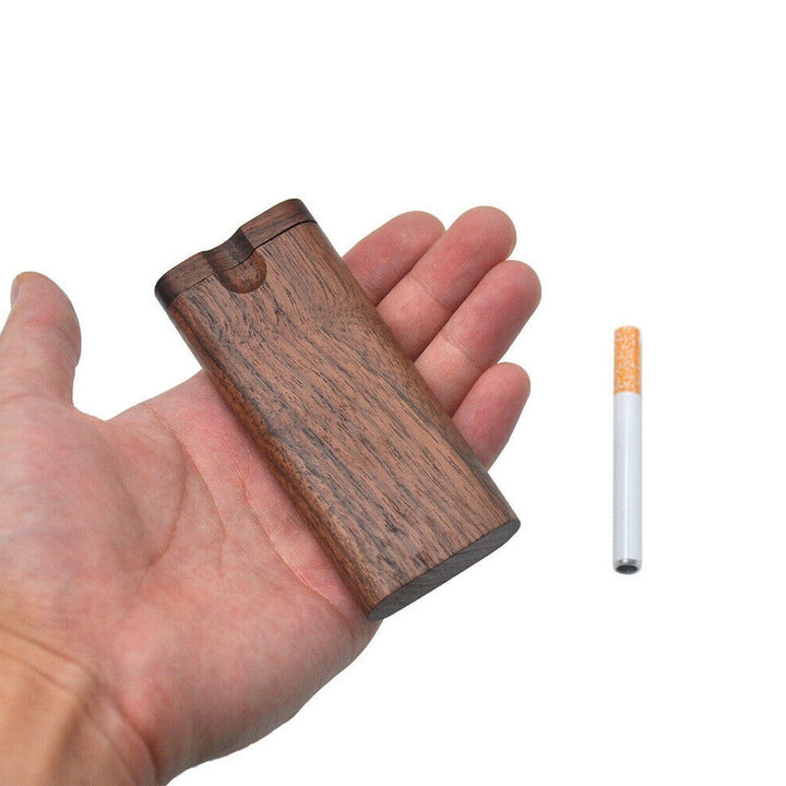 Wooden Dugout Pipe Self Cleaning Metal Bat Poker Smoking Pipe One