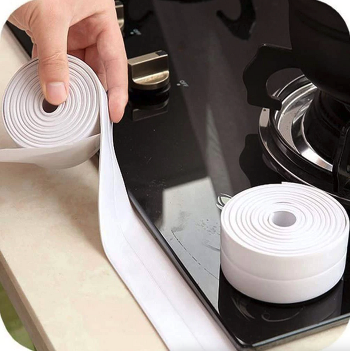 10.5FT PVC Self Adhesive Caulk Sealing Strip Tape For Kitchen Wall