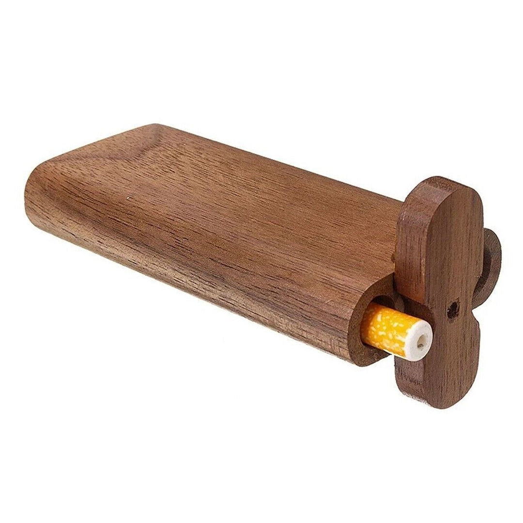 Wooden Dugout Pipe Self Cleaning Metal Bat Poker Smoking Pipe One