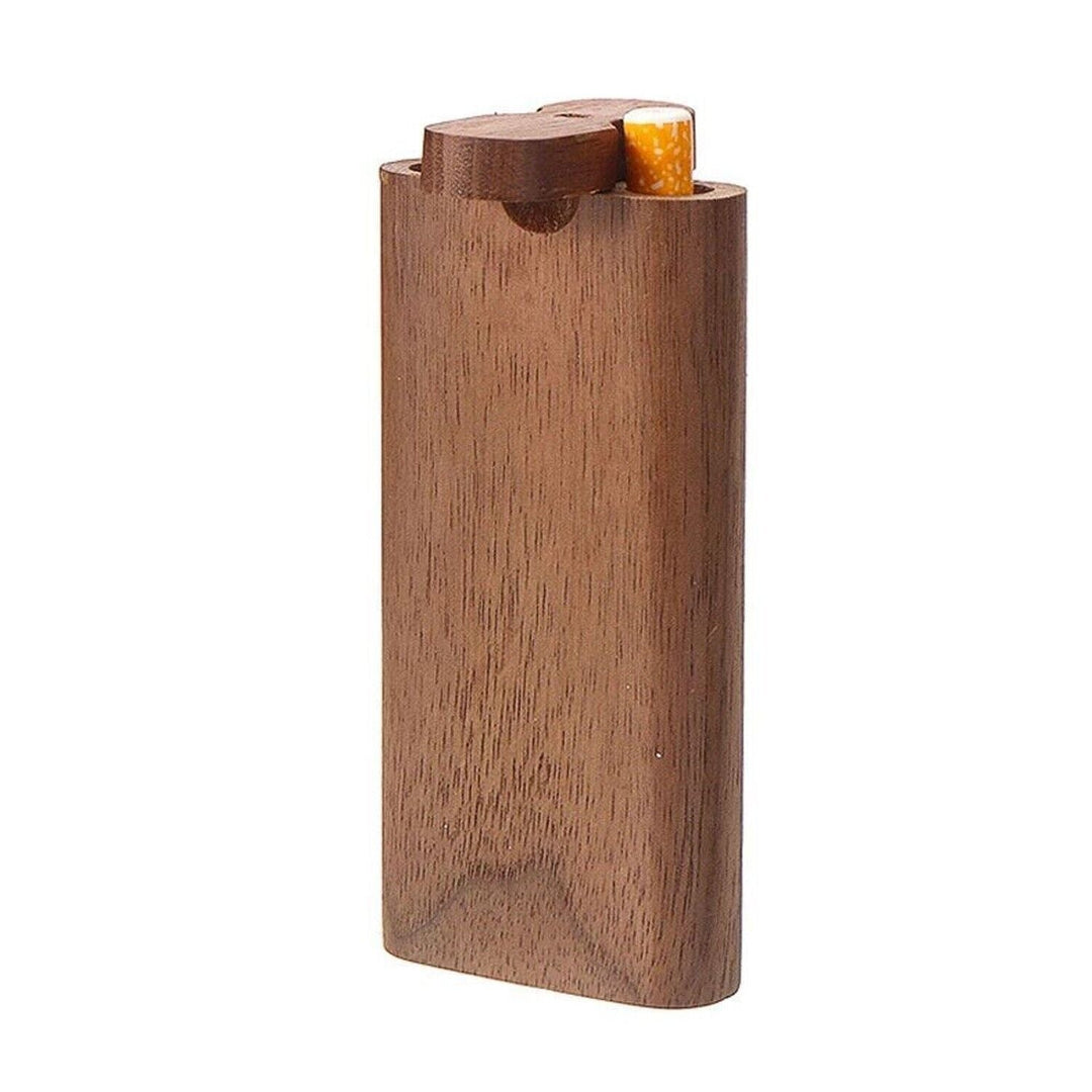 Wooden Dugout Pipe Self Cleaning Metal Bat Poker Smoking Pipe One