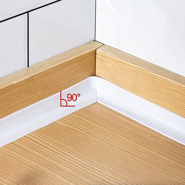 10.5FT PVC Self Adhesive Caulk Sealing Strip Tape For Kitchen Wall
