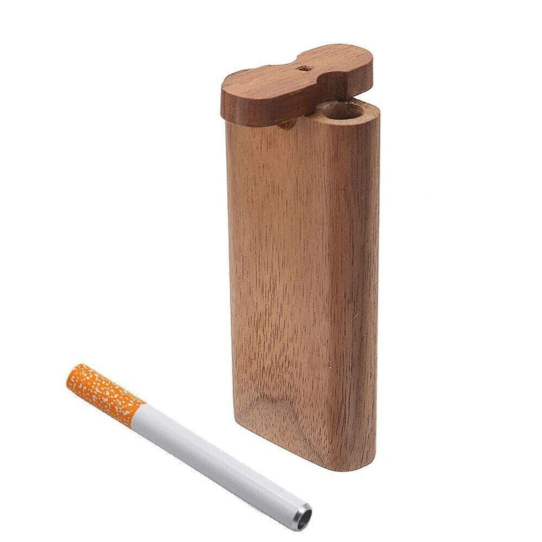 Wooden Dugout Pipe Self Cleaning Metal Bat Poker Smoking Pipe One