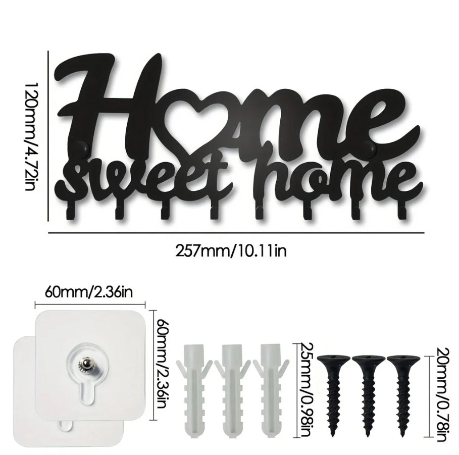 Sleek Adhesive Key Holder - Metal Key Holder Wall Mount W Contemporary