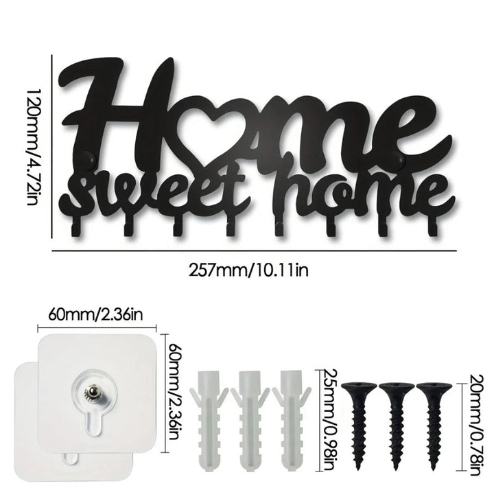 Sleek Adhesive Key Holder - Metal Key Holder Wall Mount W Contemporary