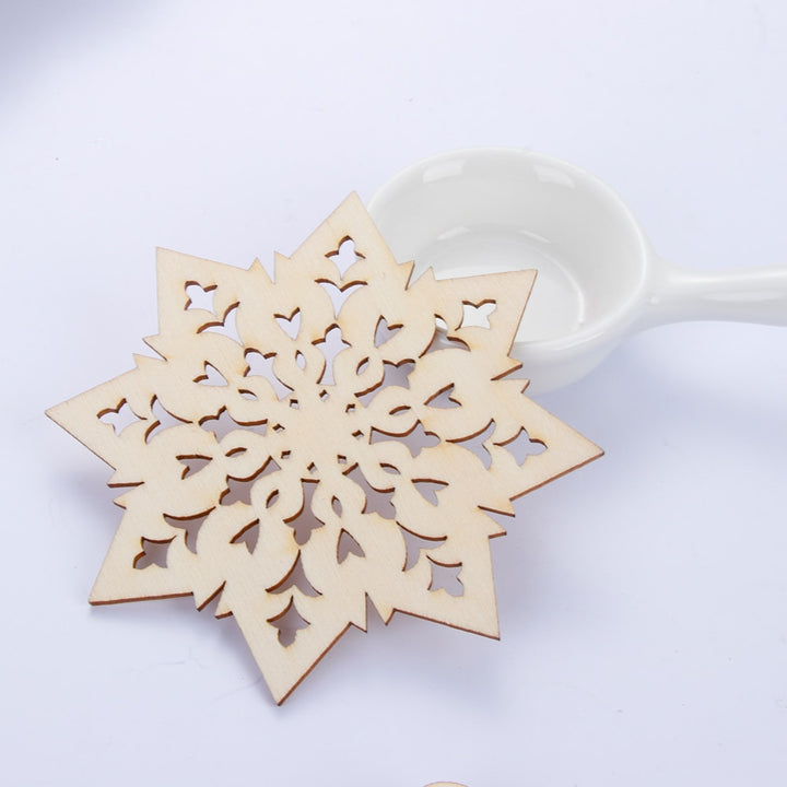 5PCS Wood Cup Pad Kitchen Placemat Table Mat