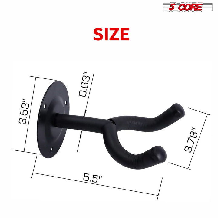5 Core Guitar Wall Mount Hanger Display Guitar Wall Holder Hook w
