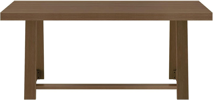72 Inch Farmhouse Dining Table Solid Wood Rustic Kitchen Table Pecan