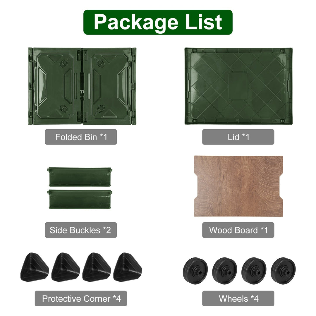 1Pc Folding Storage Bin Camping Collapsible Organizer Box Stackable