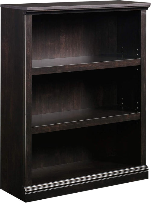 Three Tier Wooden Book Shelf Estate Black with Adjustable Shelves