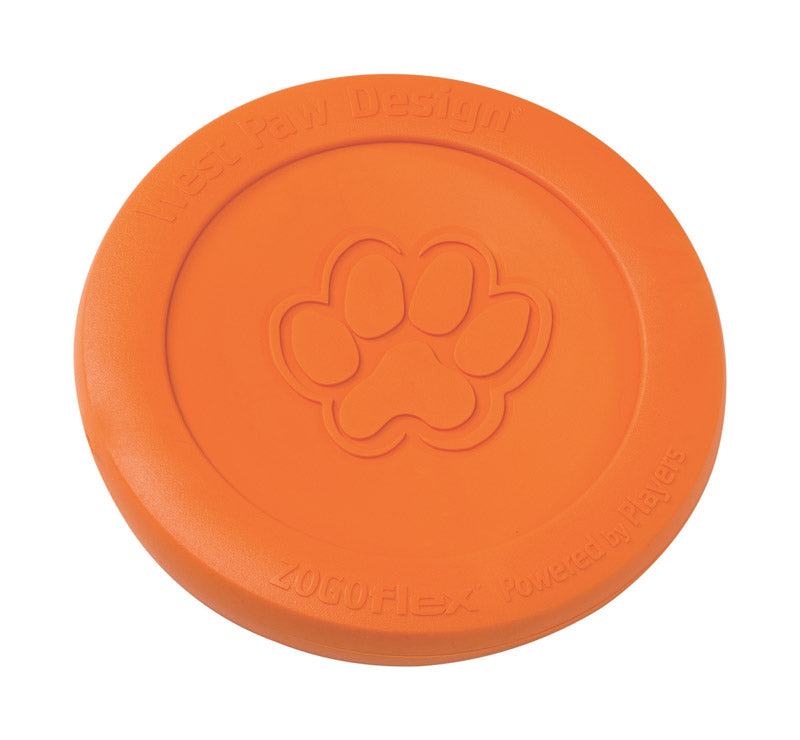 West Paw 8000401 Zogoflex Orange Zisc Disc Synthetic Rubber Frisbee