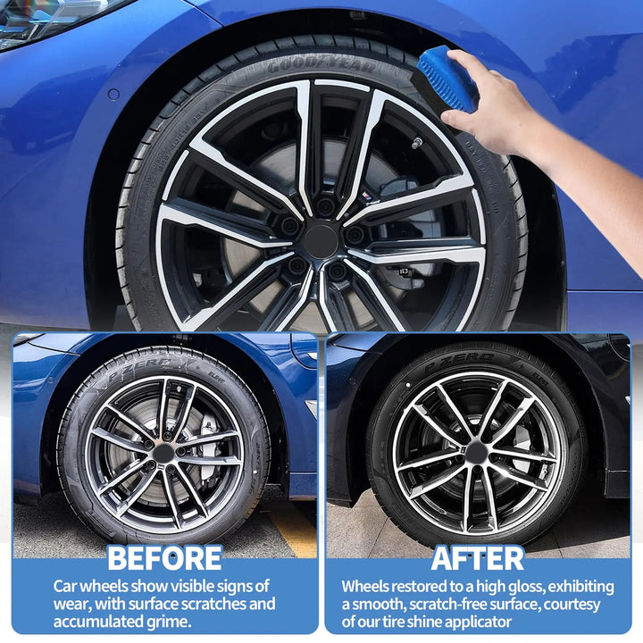 Waxing Sponge Brush for Car Tires Cleaning Tire Edges and Corners