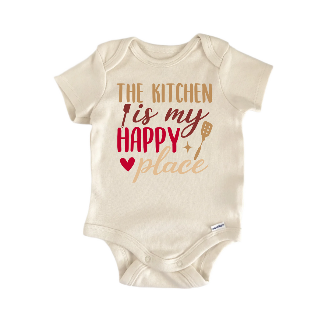 The Kitchen Is My Happy Place  Baking -  Baby Boy Girl Clothes