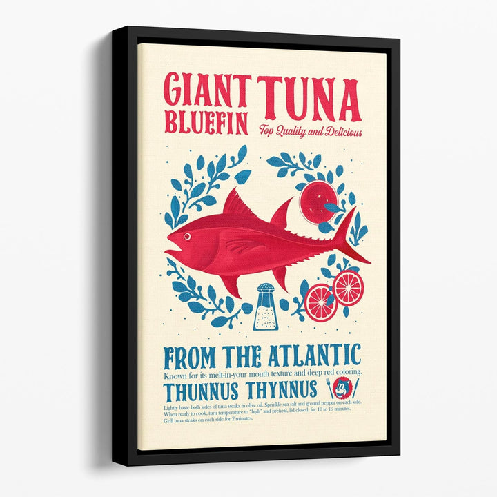 Tuna kitchen print Floating Framed Canvas