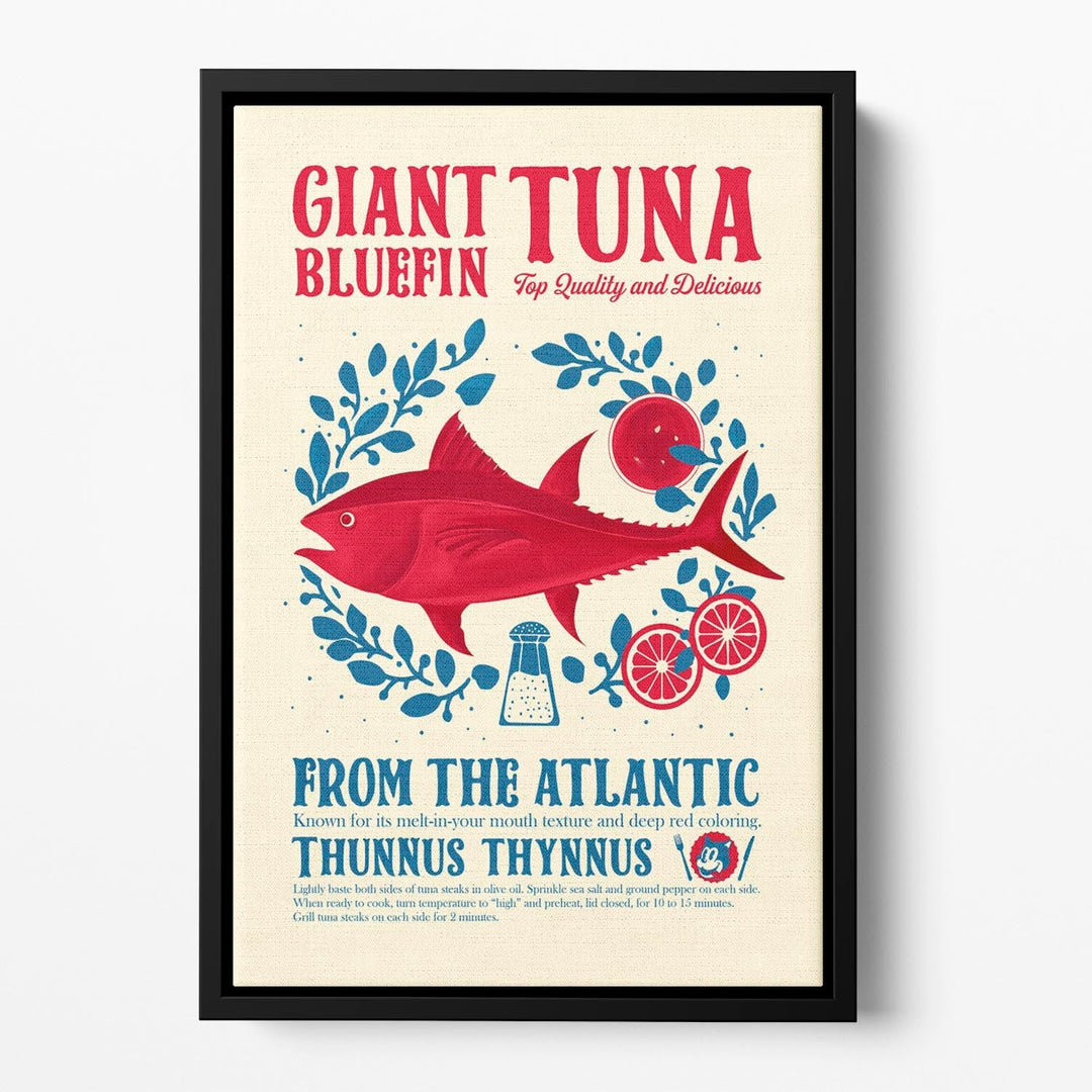 Tuna kitchen print Floating Framed Canvas