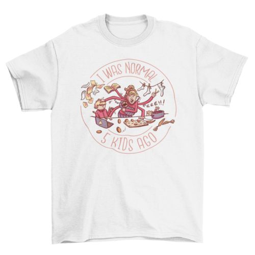 Busy mother funny badge t-shirt