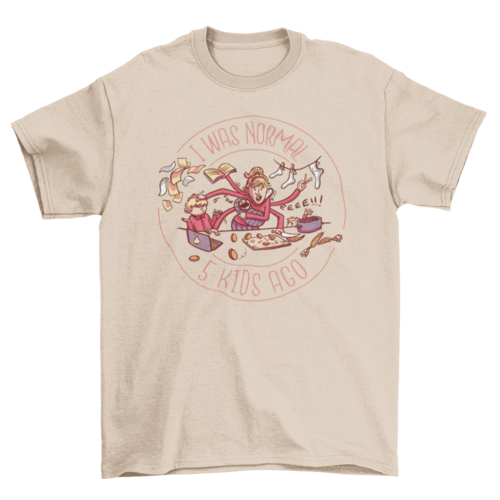 Busy mother funny badge t-shirt