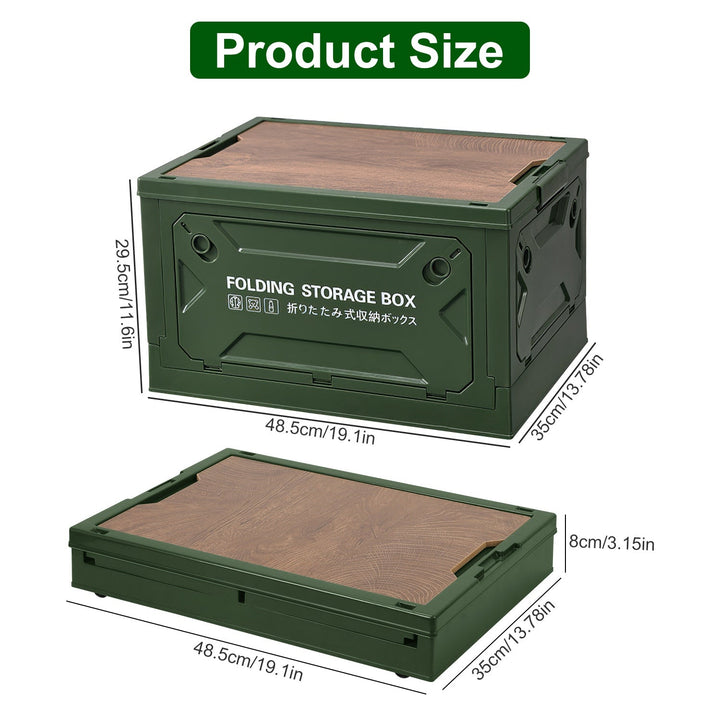 1Pc Folding Storage Bin Camping Collapsible Organizer Box Stackable