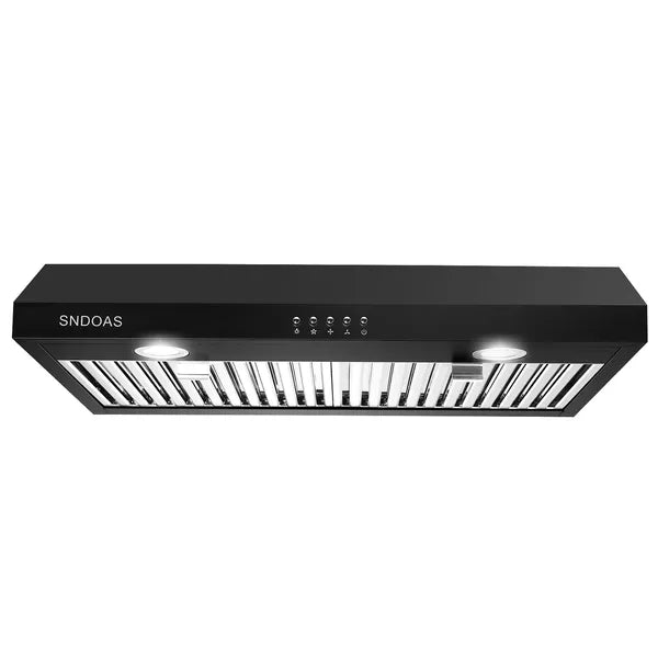 30 Inch Kitchen Under Cabinet Range Hood 3-Speed 600CFM Vent W/LEDs