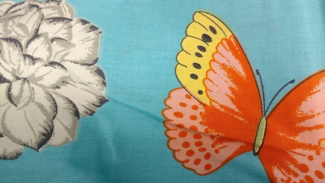 Tache 2-3 PC Cotton Butterfly Wonderland Blue Floral Colorful Girly