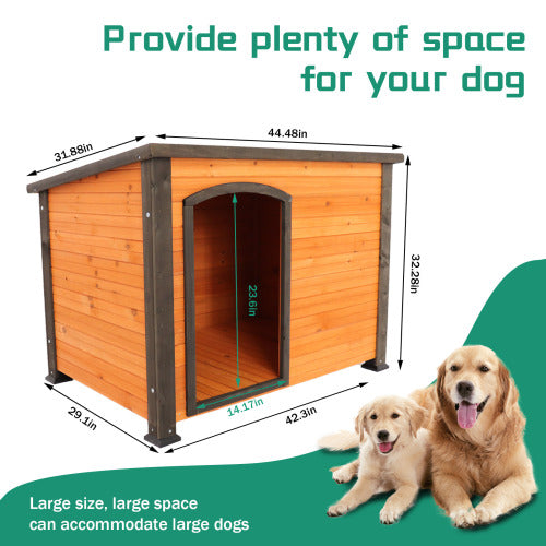 45"Dog House Outdoor and indoor wooden kennel