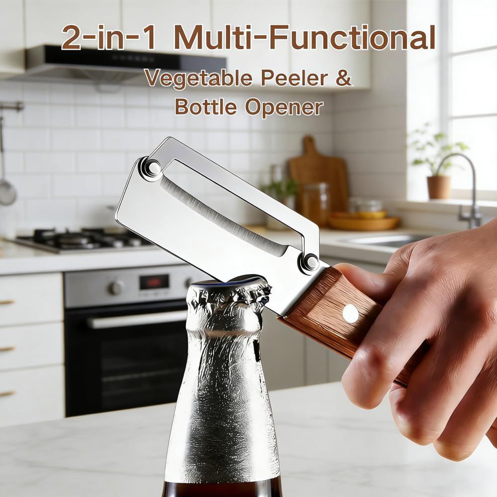 Multi-Functional Vegetable Peeler fo Kitchen: 2 in 1 Stainless Steel