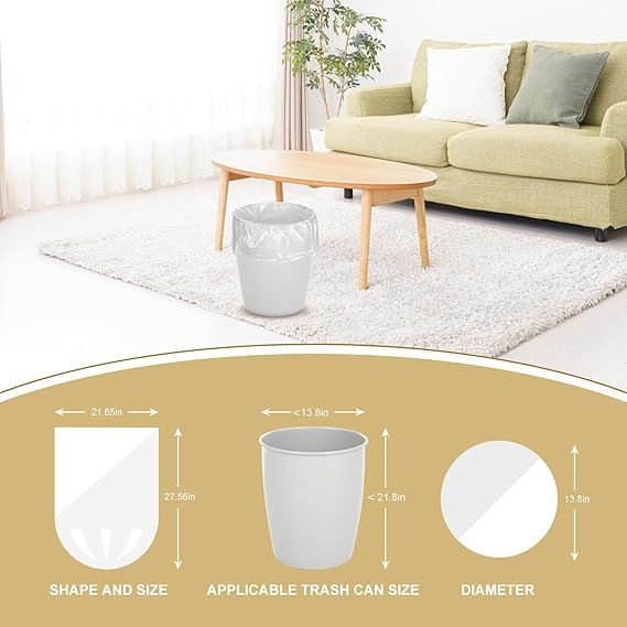 8-10 Gallon Trash Bag Strong, Leakage-Free, Medium Garbage Bags