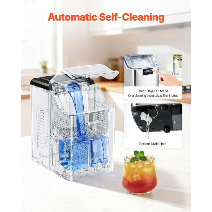 Countertop Ice Maker, 44 lbs per Day, Self-Cleaning Portable Machine