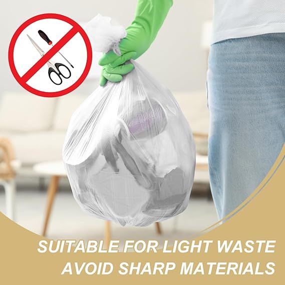 8-10 Gallon Trash Bag Strong, Leakage-Free, Medium Garbage Bags