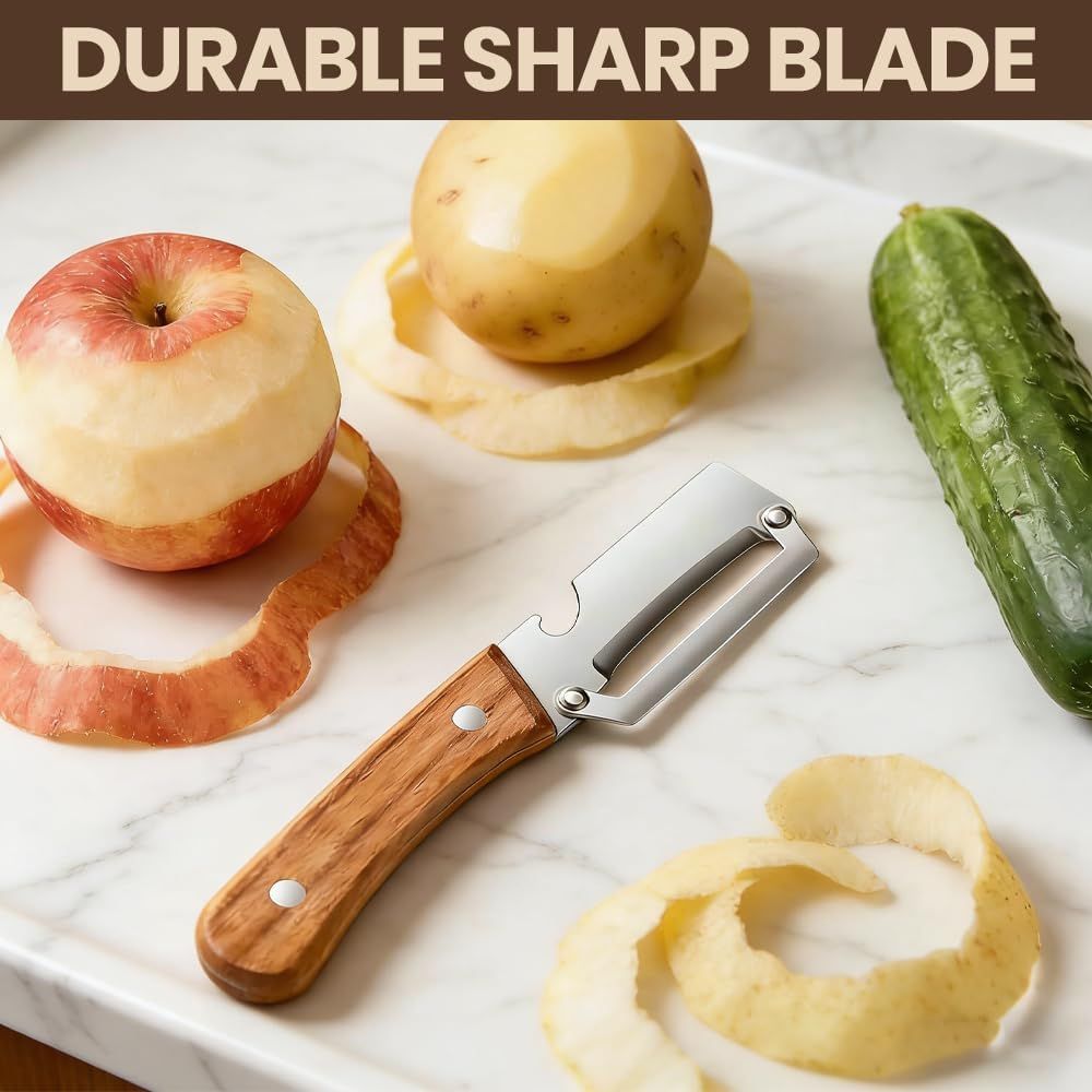 Multi-Functional Vegetable Peeler fo Kitchen: 2 in 1 Stainless Steel
