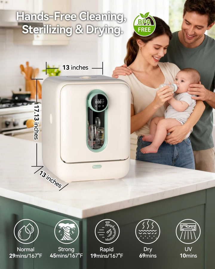 Baby Bottle Washer, Sterilizer and Dryer Pro Cleaning Machine with