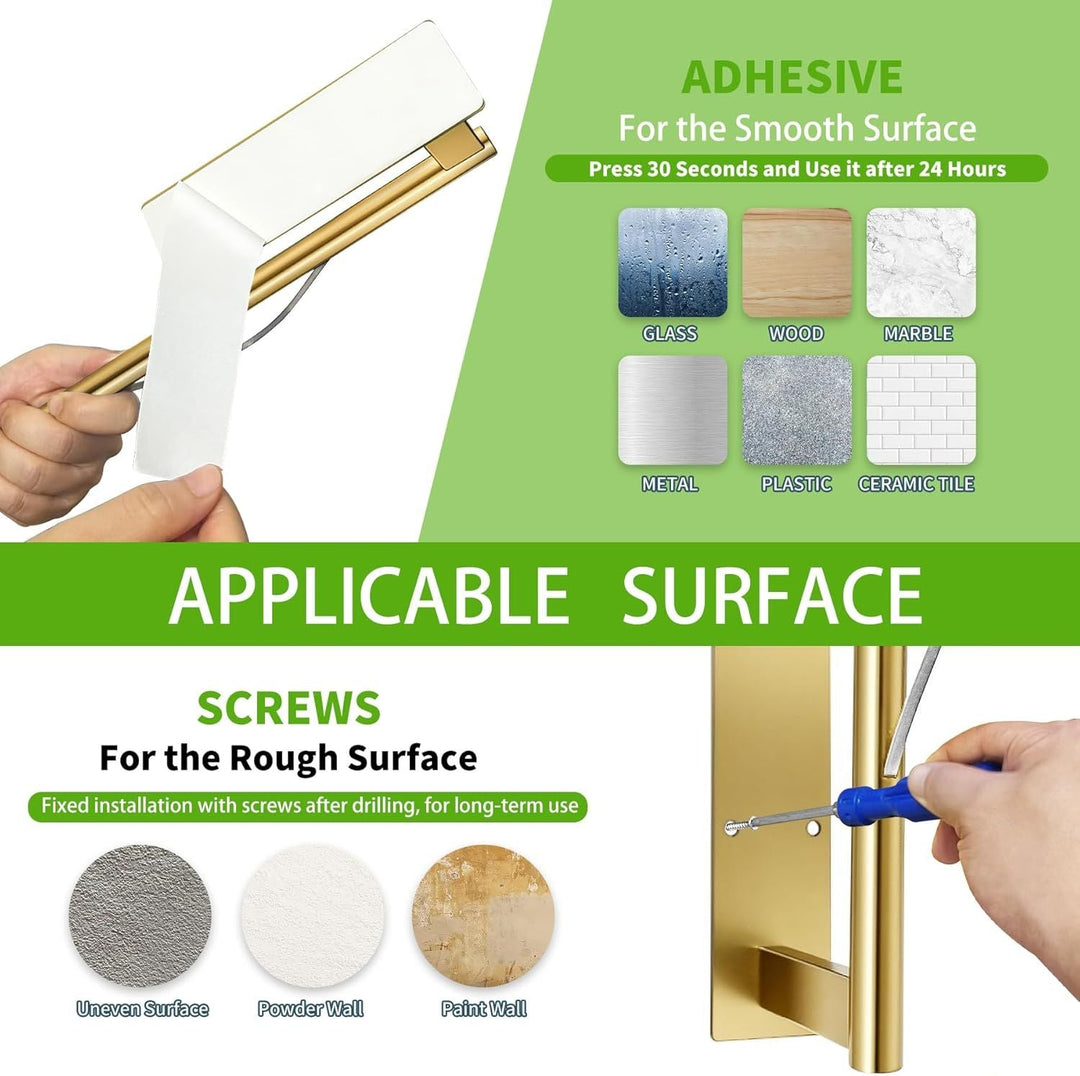 Paper Towel Holder Under Cabinet, Single Hand Operable Tearing Off