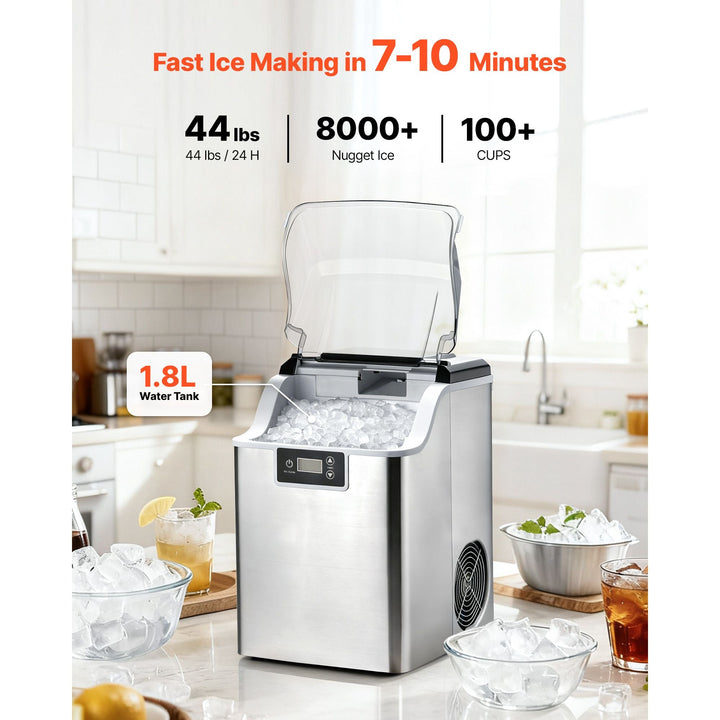 Countertop Ice Maker, 44 lbs per Day, Self-Cleaning Portable Machine
