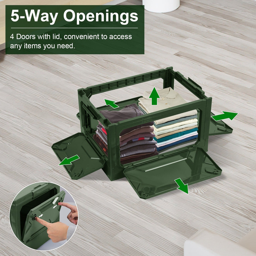 1Pc Folding Storage Bin Camping Collapsible Organizer Box Stackable
