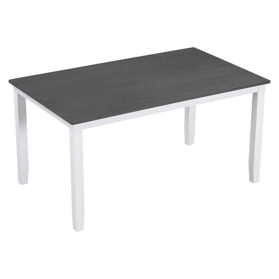 6-Piece Wood Dining Table Set Kitchen Table Set with Upholstered Bench