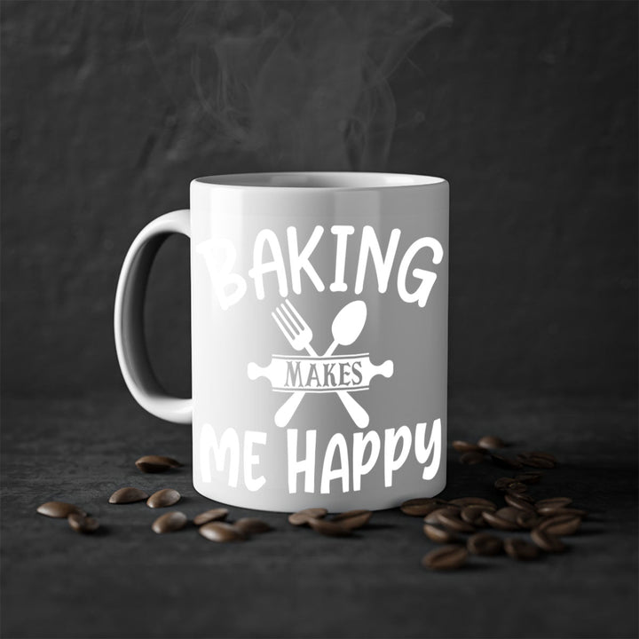 baking makes me happy 54#- kitchen-Mug / Coffee Cup